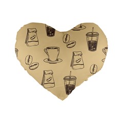 Coffee-56 Standard 16  Premium Heart Shape Cushions