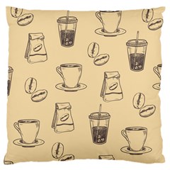 Coffee-56 Standard Premium Plush Fleece Cushion Case (two Sides)