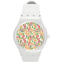 Vegetables Round Plastic Sport Watch (m)