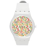 Vegetables Round Plastic Sport Watch (M) Front