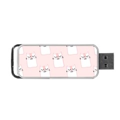 Pattern Pink Cute Sweet Fur Cats Portable Usb Flash (one Side)