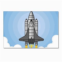 Rocket Shuttle Spaceship Science Postcards 5  X 7  (pkg Of 10) by Salman4z