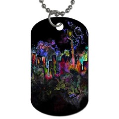 Grunge Paint Splatter Splash Ink Dog Tag (one Side)
