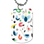 Vector Set Isolates With Cute Birds Scandinavian Style Dog Tag (One Side) Front