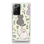 Funny Cartoon Cats Seamless Pattern Samsung Galaxy Note 20 Ultra TPU UV Case Front
