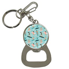 Beach-surfing-surfers-with-surfboards-surfer-rides-wave-summer-outdoors-surfboards-seamless-pattern- Bottle Opener Key Chain by Salman4z