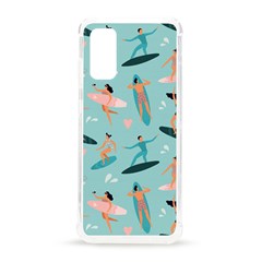 Beach-surfing-surfers-with-surfboards-surfer-rides-wave-summer-outdoors-surfboards-seamless-pattern- Samsung Galaxy S20 6 2 Inch Tpu Uv Case by Salman4z
