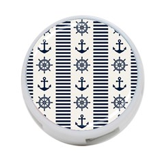 Nautical-seamless-pattern-vector-illustration 4-port Usb Hub (one Side)