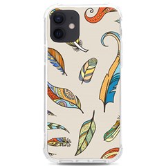 Vector-boho-doodle-feathers-seamless-pattern-illustration Iphone 12/12 Pro Tpu Uv Print Case