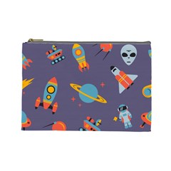 Space-seamless-pattern Cosmetic Bag (large) by Salman4z