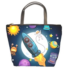 Spaceship-astronaut-space Bucket Bag by Salman4z