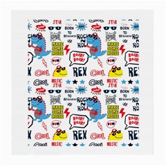 Monster-cool-seamless-pattern Medium Glasses Cloth (2 Sides)