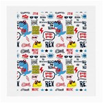 Monster-cool-seamless-pattern Medium Glasses Cloth (2 Sides) Back