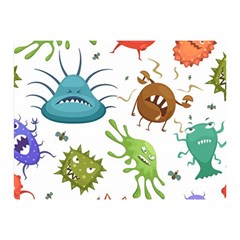 Dangerous-streptococcus-lactobacillus-staphylococcus-others-microbes-cartoon-style-vector-seamless Two Sides Premium Plush Fleece Blanket (mini)