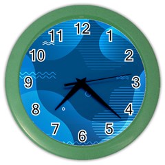 Abstract-classic-blue-background Color Wall Clock
