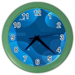 Abstract-classic-blue-background Color Wall Clock Front