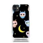 Cute-owl-doodles-with-moon-star-seamless-pattern iPhone 11 TPU UV Print Case Front