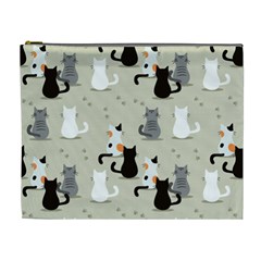 Cute-cat-seamless-pattern Cosmetic Bag (xl) by Salman4z