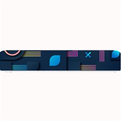 Gradient Geometric Shapes Dark Background Small Bar Mat