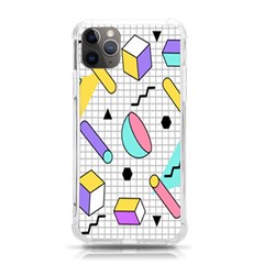 Tridimensional-pastel-shapes-background-memphis-style Iphone 11 Pro Max 6 5 Inch Tpu Uv Print Case