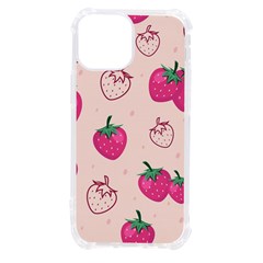 Seamless-strawberry-fruit-pattern-background Iphone 13 Mini Tpu Uv Print Case by Salman4z