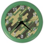Camouflage-pattern-background Color Wall Clock Front