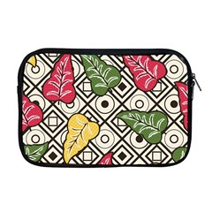 Leaves Foliage Batik Seamless Apple Macbook Pro 17  Zipper Case