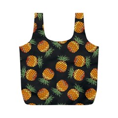 Pineapple Background Pineapple Pattern Full Print Recycle Bag (m) by pakminggu
