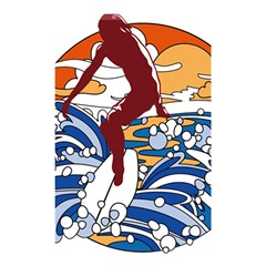 Beach Illustration Summer Beach Surf Waves Shower Curtain 48  X 72  (small)  by pakminggu