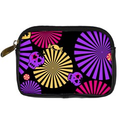 Seamless Halloween Day Of The Dead Digital Camera Leather Case