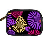Seamless Halloween Day Of The Dead Digital Camera Leather Case Front