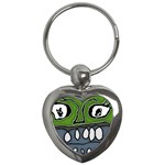 Extreme Closeup Angry Monster Vampire Key Chain (Heart) Front