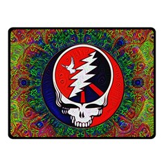 Grateful Dead Pattern Two Sides Fleece Blanket (small)