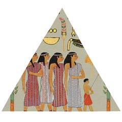 Egyptian Paper Women Child Owl Wooden Puzzle Triangle by Mog4mog4