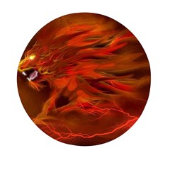 Fire Lion Flames Light Mystical Dangerous Wild Mini Round Pill Box (pack Of 3) by Mog4mog4