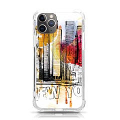 New York City Skyline Vector Illustration Iphone 11 Pro 5 8 Inch Tpu Uv Print Case