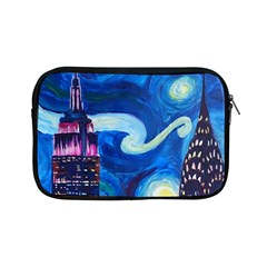 Starry Night In New York Van Gogh Manhattan Chrysler Building And Empire State Building Apple Ipad Mini Zipper Cases by Mog4mog4