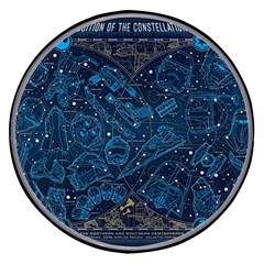 Position Of The Constellations Illustration Star Blue Wireless Fast Charger(black) by Bakwanart
