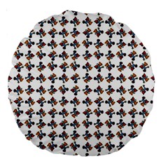 Mixed Abstract Colors Pattern Large 18  Premium Round Cushions