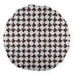 Mixed Abstract Colors Pattern Large 18  Premium Round Cushions Back