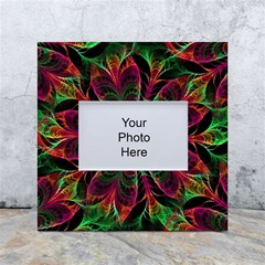 Multicolored Flower Mandala Wallpaper Kaleidoscope Pattern White Box Photo Frame 4  X 6 