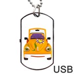 Car-transportation-cartoon-comic Dog Tag USB Flash (Two Sides) Front