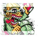 Scooter-motorcycle-graffiti Deluxe Canvas 14  x 11  (Stretched) 14  x 11  x 1.5  Stretched Canvas