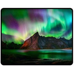 Aurora Borealis Nature Sky Light Fleece Blanket (medium)