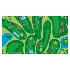 Golf Course Par Golf Course Green Banner And Sign 7  X 4  by Cowasu