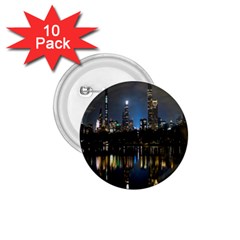 New York Night Central Park Skyscrapers Skyline 1 75  Buttons (10 Pack)