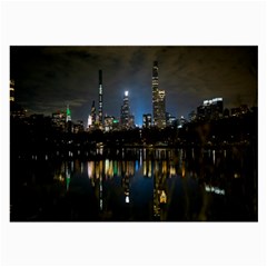 New York Night Central Park Skyscrapers Skyline Large Glasses Cloth (2 Sides) by Cowasu