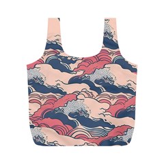 Waves Ocean Sea Water Pattern Rough Seas Full Print Recycle Bag (m)