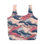 Waves Ocean Sea Water Pattern Rough Seas Full Print Recycle Bag (M) Front
