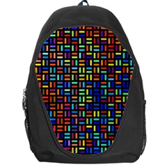 Geometric Colorful Square Rectangle Backpack Bag
